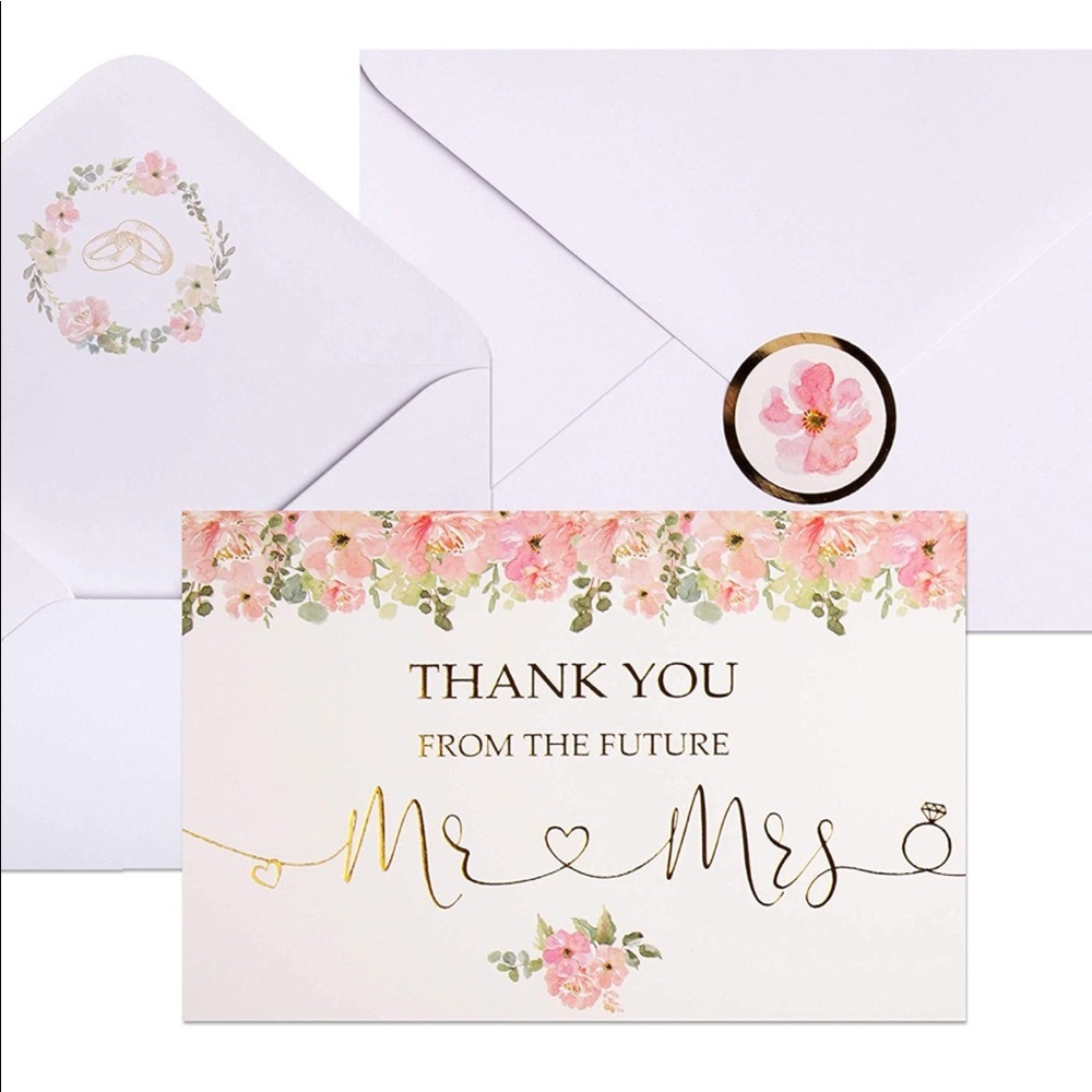 30 Floral Thank You Cards